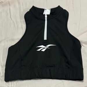 Reebok Black Sleeveless Top with Zipper
